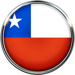 Chilean Flag Button PNG Image