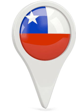 Chilean Flag Map Pin PNG image with transparent background