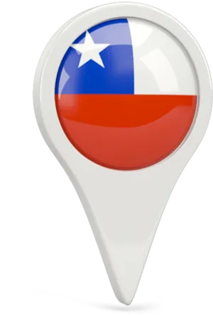 Chilean Flag Map Pin PNG Image