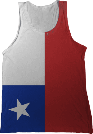 Chilean Flag Tank Top PNG image with transparent background