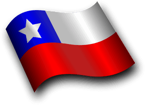 Chilean Flag Waving Graphic PNG image with transparent background
