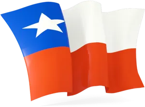 Chilean Flag Waving PNG Image