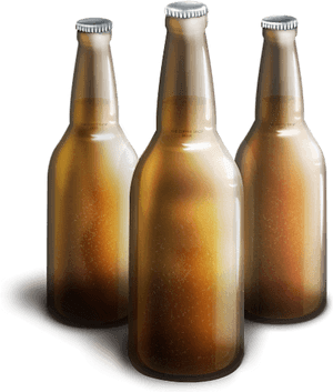 Chilled Beer Bottles Condensation PNG