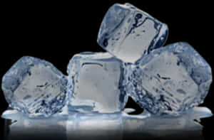 Chilled Crystal Clear Ice Cubes PNG image with transparent background