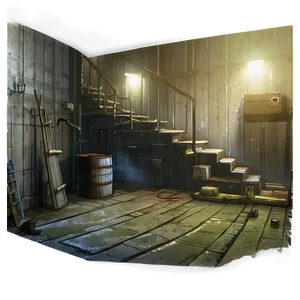 Chilling Dark Basement Png 06242024 PNG Image