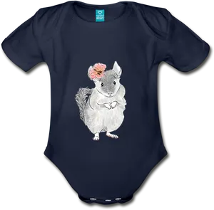 Chinchilla Graphic Onesie PNG Image