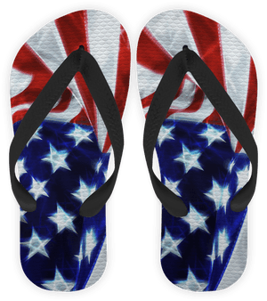 Chinelo Bandeira Usa De Lillyartsna - Flip-flops, HD Png Download PNG image with transparent background