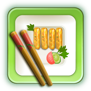 Chinese Food Clipart Sushi - Chinese Plate Foods PNG image with transparent background