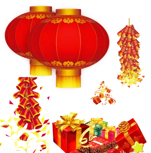 Chinese New Year Festive Decorations PNG Image