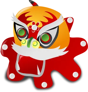 Chinese New Year Lion Dance Graphic PNG Image