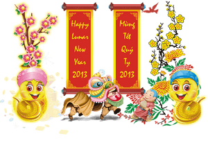 Happy Vietnamese Lunar New Year - Vietnamese New Year Png, Transparent Png PNG image with transparent background