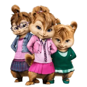 Chipette_ Trio_ Pose.png PNG Image