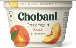 Chobani Greek Yogurt Peach Flavor PNG Image