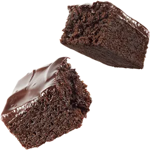 Chocolate Brownies Frostedand Plain PNG Image