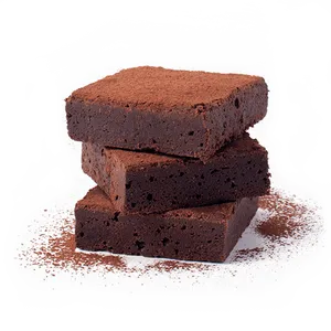 Chocolate Brownies Stacked PNG Image