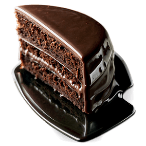 Chocolate Cake Slice PNG wmq PNG