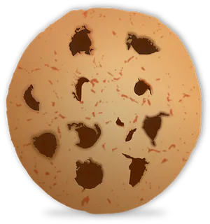 Chocolate Chip Cookie Dark Background PNG Image