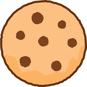 Chocolate Chip Cookie Illustration PNG Image