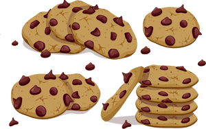 Chocolate Chip Cookie - Cookies & Milk Font, HD Png Download PNG image with transparent background