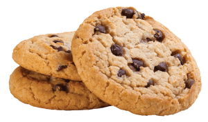 Chocolate Chip Cookies Stacked PNG with transparent background