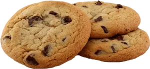 Chocolate Chip Cookies Transparent Background PNG Image