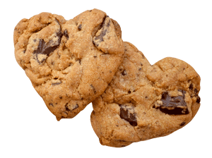 Two Heart Shape Cookies PNG with transparent background
