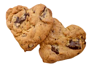 Chocolate Chip Cookies Transparent Background PNG Image