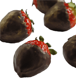 Chocolate Covered Strawberries Floating PNG image with transparent background