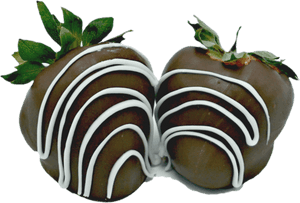 Chocolate Covered Strawberrieswith White Drizzle PNG image with transparent background