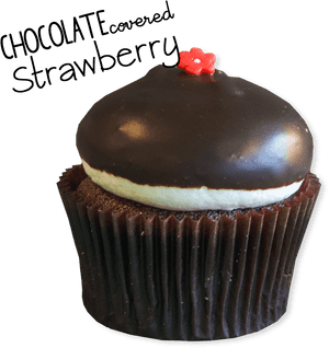 Chocolate Covered Strawberry - Cupcake, HD Png Download PNG with transparent background