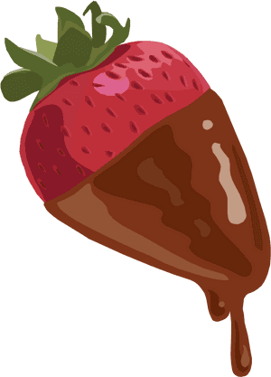 Chocolate Covered Strawberry PNG image with transparent background