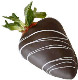 Chocolate Covered Strawberrywith Drizzle PNG with transparent background