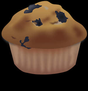 Chocolate Cupcake Illustration PNG image with transparent background