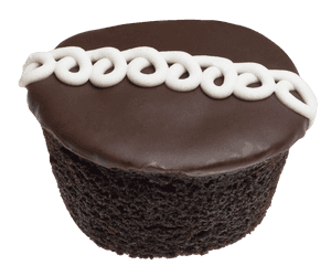 Chocolate Cupcakewith Ganache Frosting PNG image with transparent background