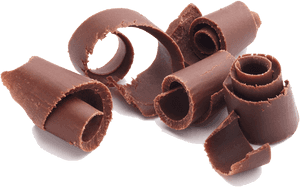 Chocolate Curls Elegant Decoration PNG image with transparent background