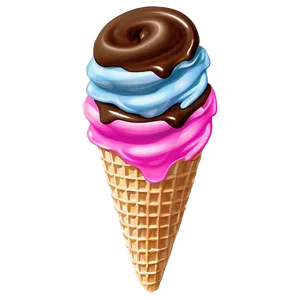 Chocolate Dipped Waffle Cone Png 06282024 PNG Image