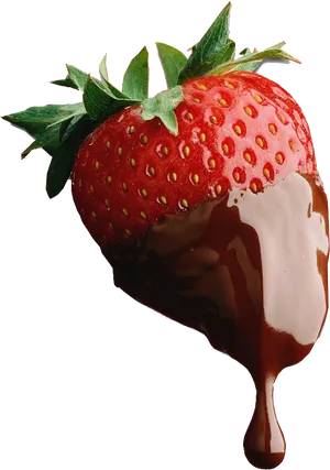 Chocolate Dripping Strawberry.png PNG Image