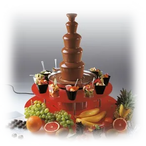 Chocolate Fountain Fruit Display PNG Image