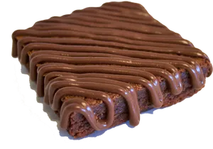 Chocolate Frosted Brownie Dessert PNG Image