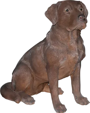 Chocolate Labrador Sitting Pose PNG Image