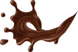 Chocolate Milk Splash Dynamic Motion PNG Image