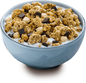 Chocolate Nut Granola Cereal Bowl PNG