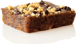 Chocolate Peanut Butter Chip Brownie PNG Image