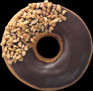 Chocolate Peanut Topped Donut.jpg PNG image with transparent background