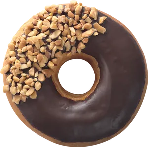 Chocolate Peanut Topped Donut.jpg PNG Image