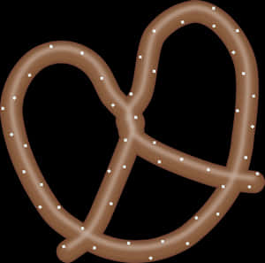 Chocolate Pretzel Illustration PNG with transparent background