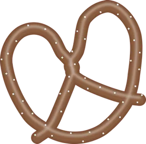 Chocolate Pretzel Illustration PNG Image