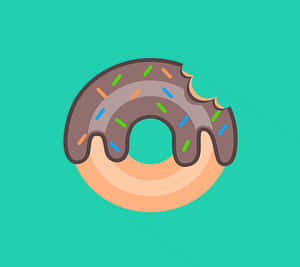 Chocolate Sprinkled Donut Illustration PNG image with transparent background