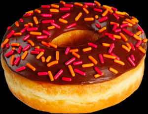 Chocolate Sprinkled Donut.png PNG image with transparent background