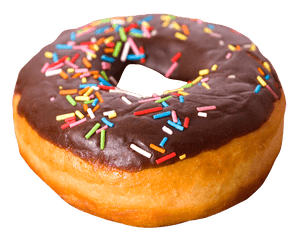 Chocolate Sprinkled Donut.png PNG image with transparent background